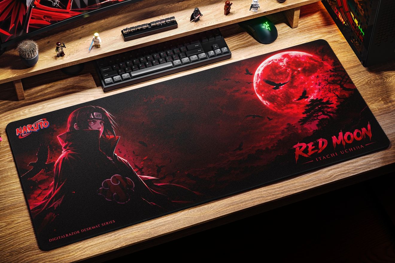 Коврик для мыши DigitalRazor DigitalRazor Itachi Red Moon 90х40см, фото №3