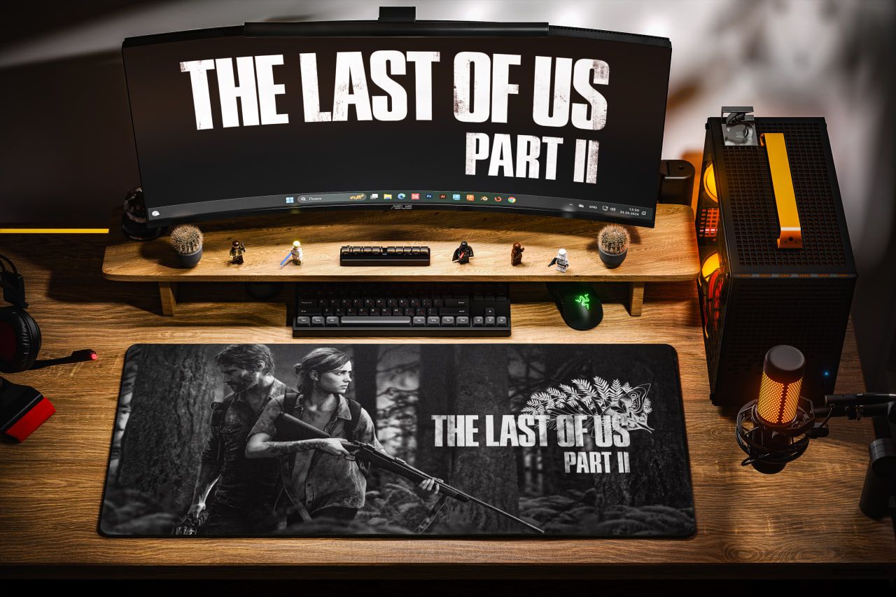 Коврик для мыши DigitalRazor The Last of Us part 2 Joel and Ellie Woods 90x40 см, фото №2