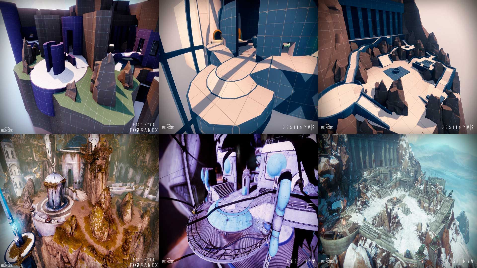 Блокинг уровней Destiny 2 и финальный результат, автор — Джефф Хорал