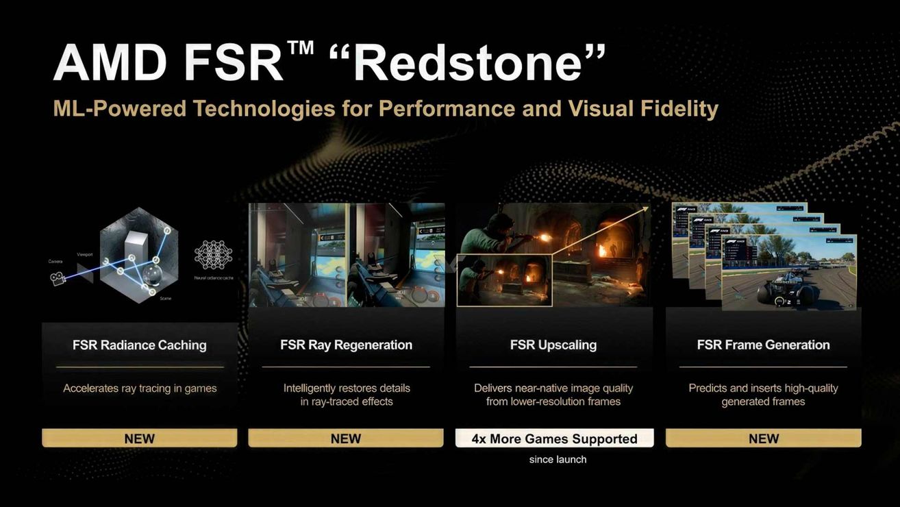 «Вышла» FSR Redstone — ответ AMD на NVIDIA DLSS 4