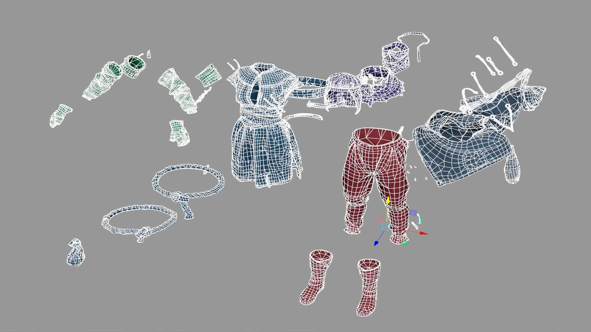 Элементы окрашены в разные цвета