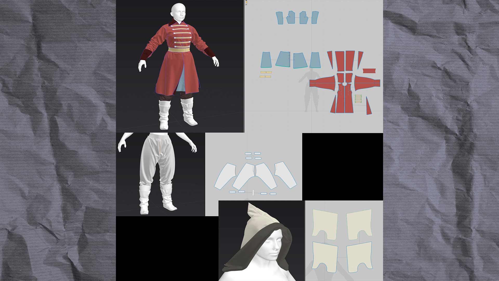 Черновая модель и «выкройки»