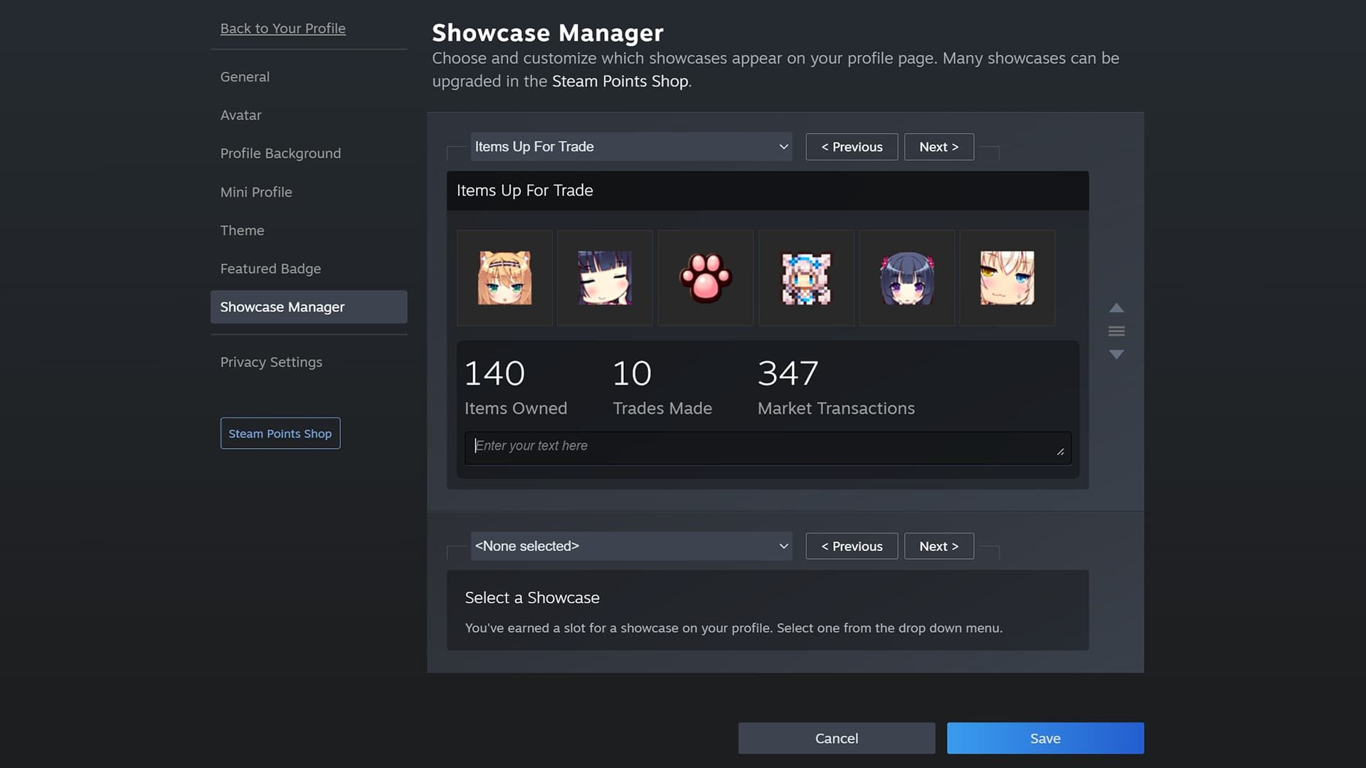 Steam Showcase