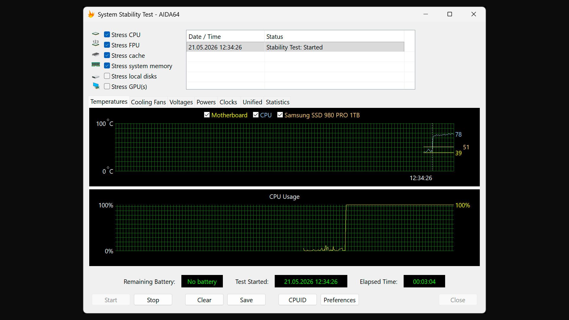 AIDA64 tests