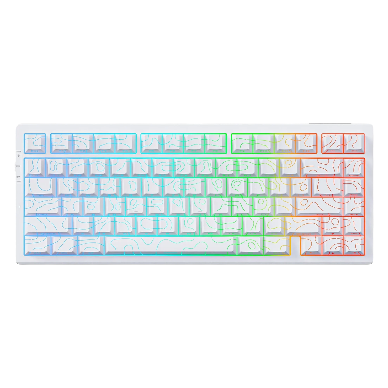 Клавиатура DigitalRazor MCHOSE G75 Pro Matcha Latte Switch White Topographic, фото №1