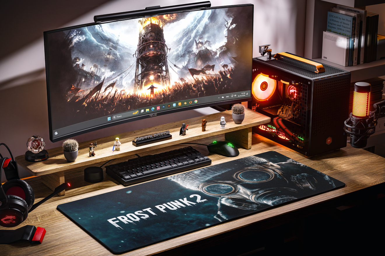 Коврик для мыши DigitalRazor Frostpunk2 Black Logo 80x30см, фото №4