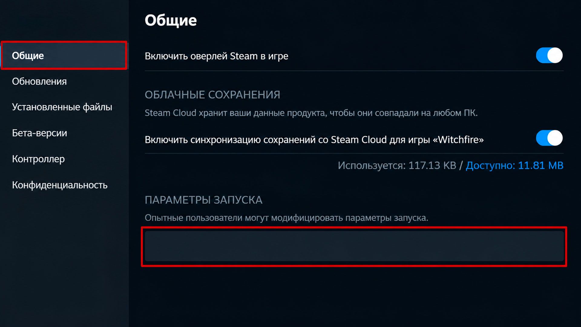 Параметры запуска CS2