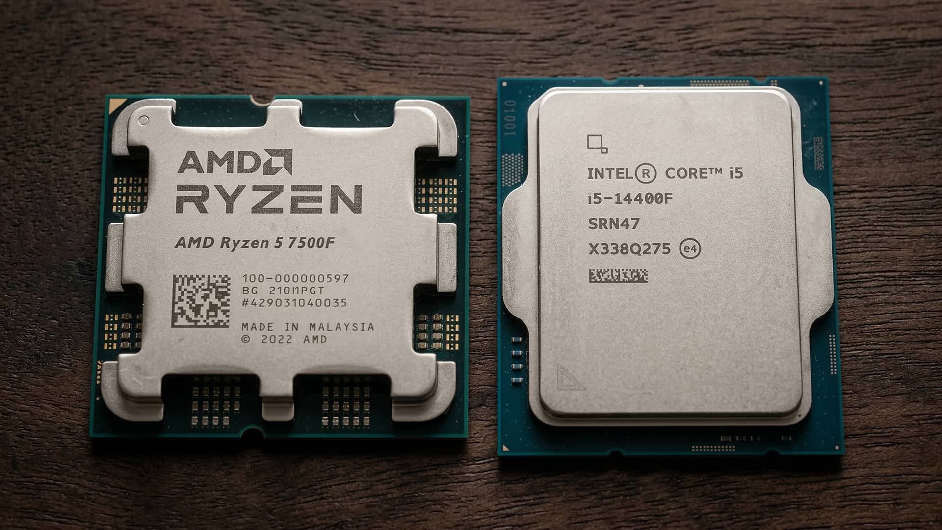 Ryzen 5 7500F и Core i5-14400F