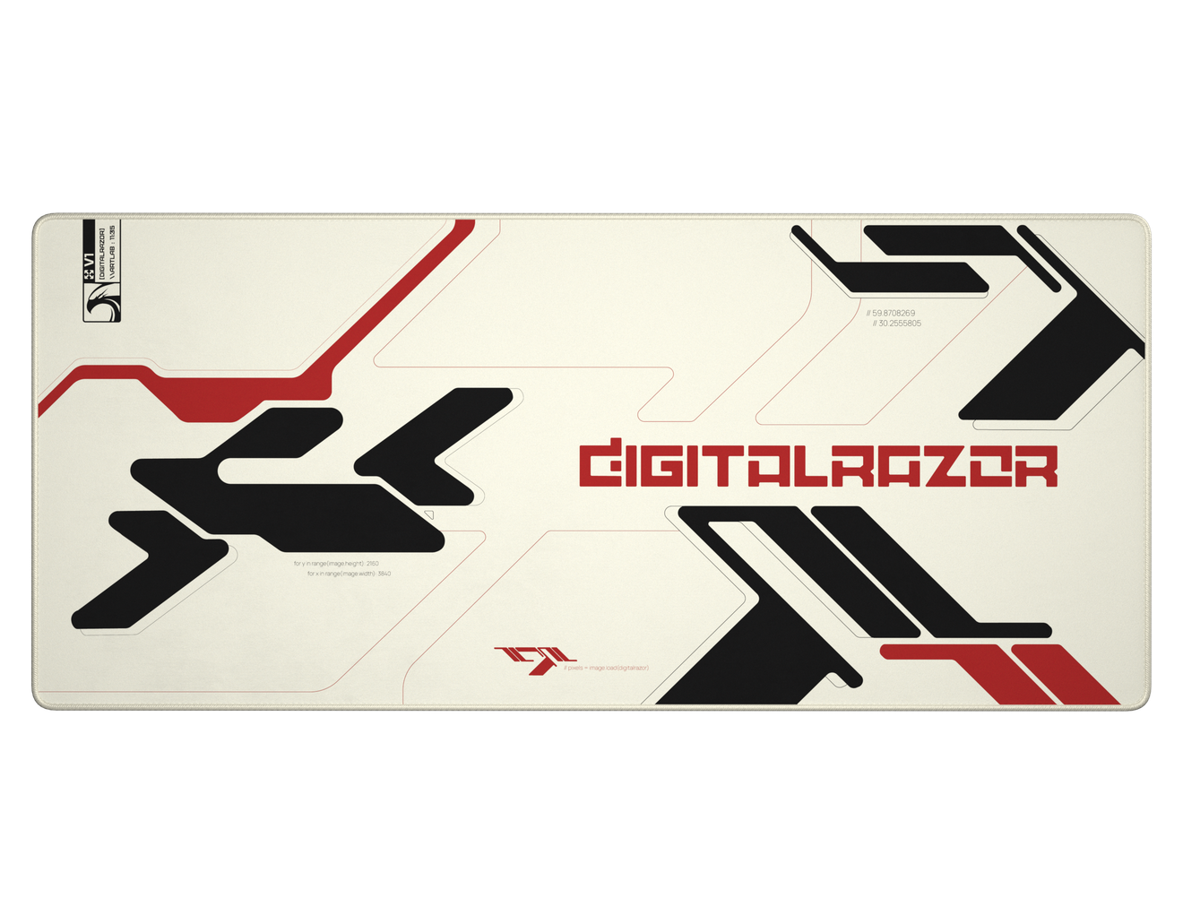 Коврик для мыши DigitalRazor Branded White Red 90x40см, фото №5