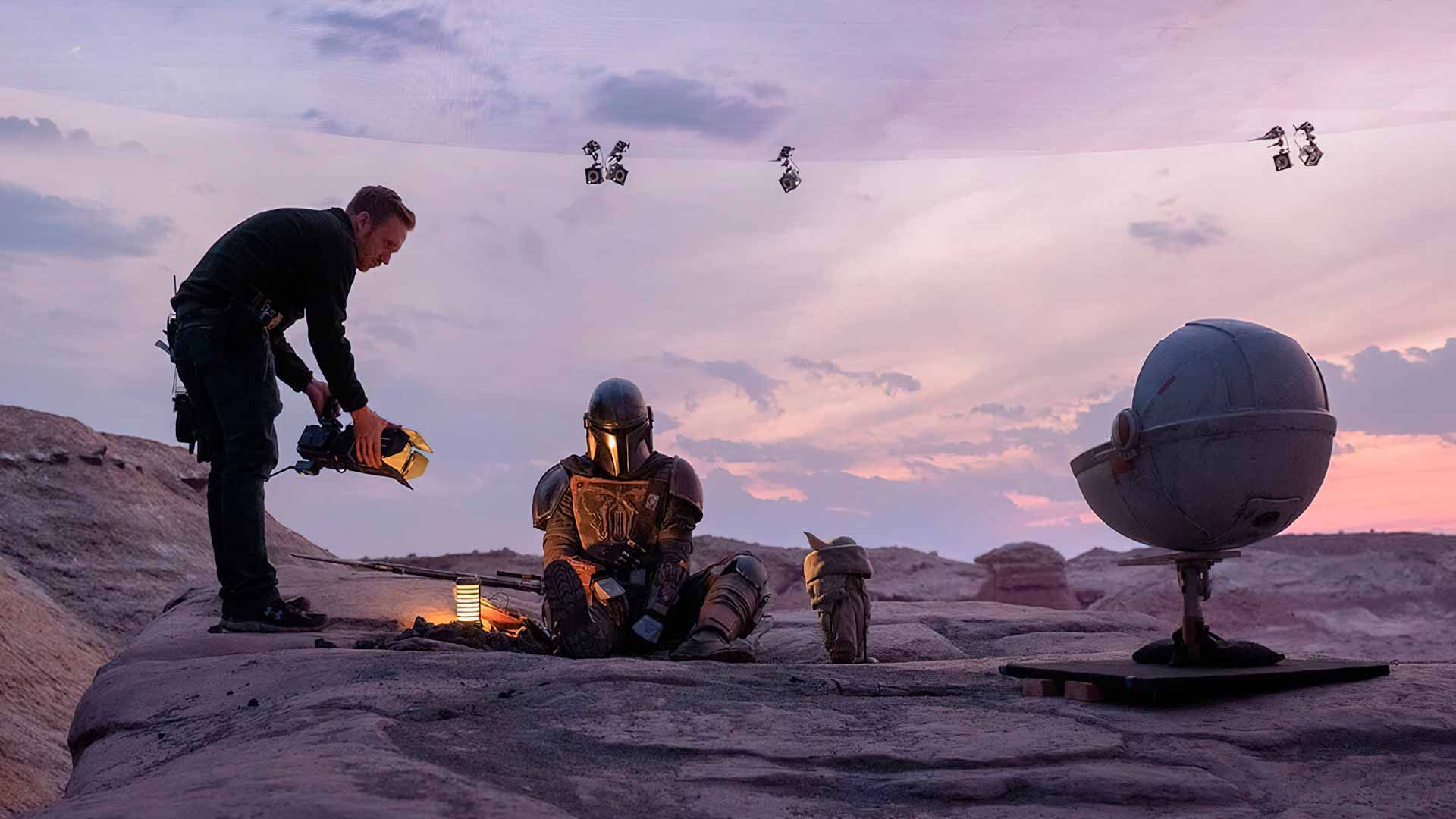 Фото со съёмок сериала «Мандалорец»