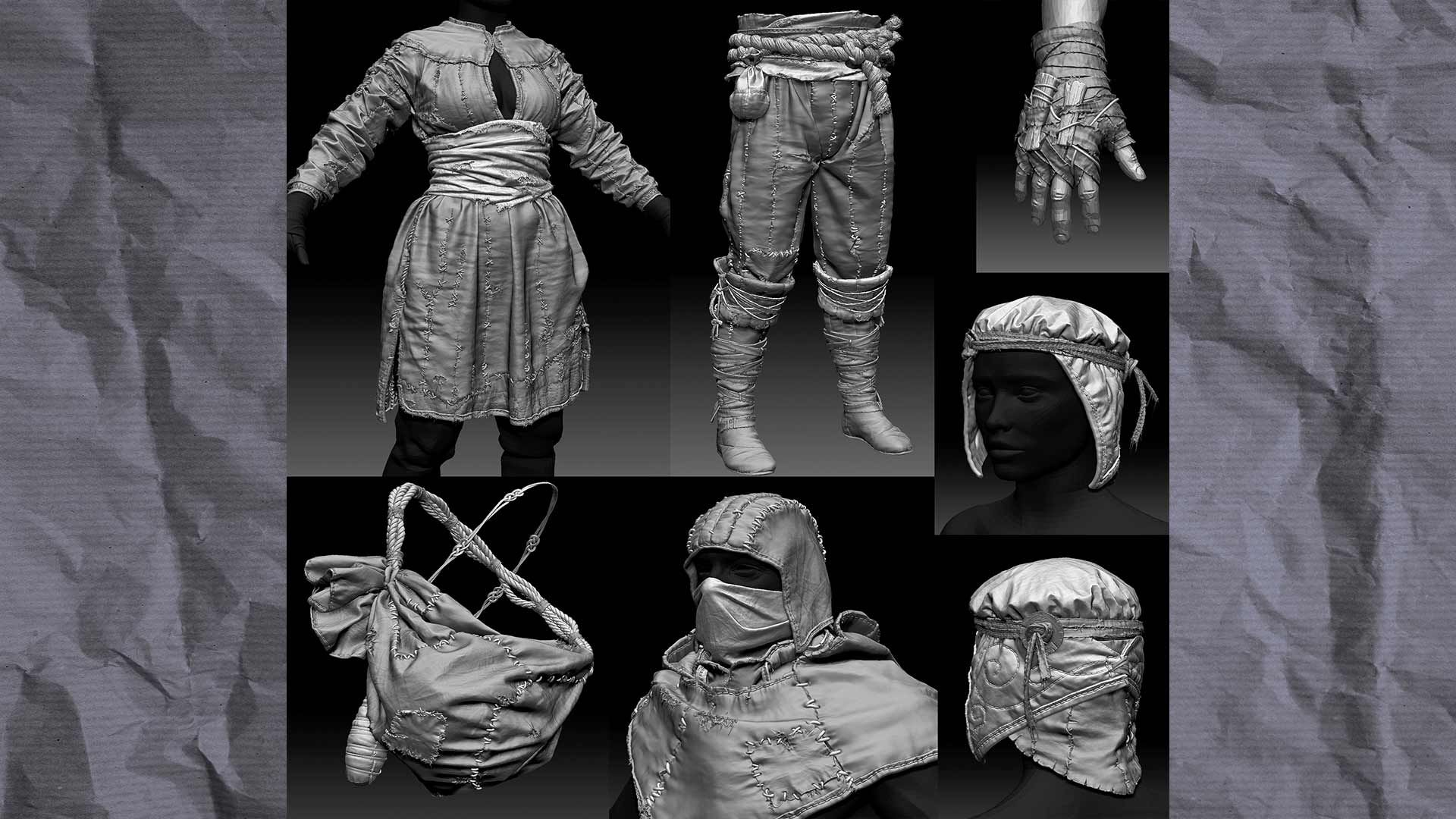 Детализация одежды в ZBrush