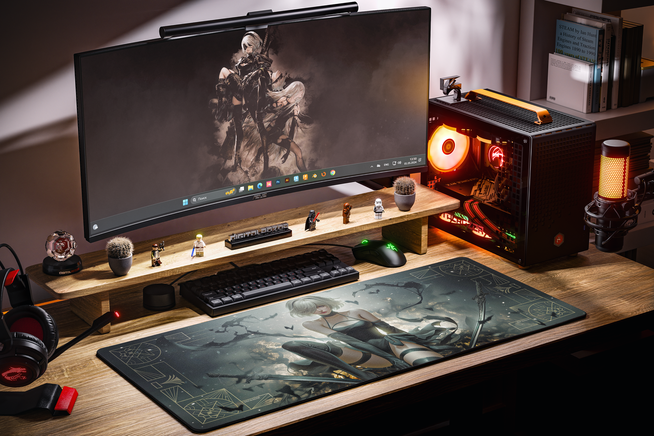 Коврик для мыши DigitalRazor Nier Automata 2B 90x40см, фото №4