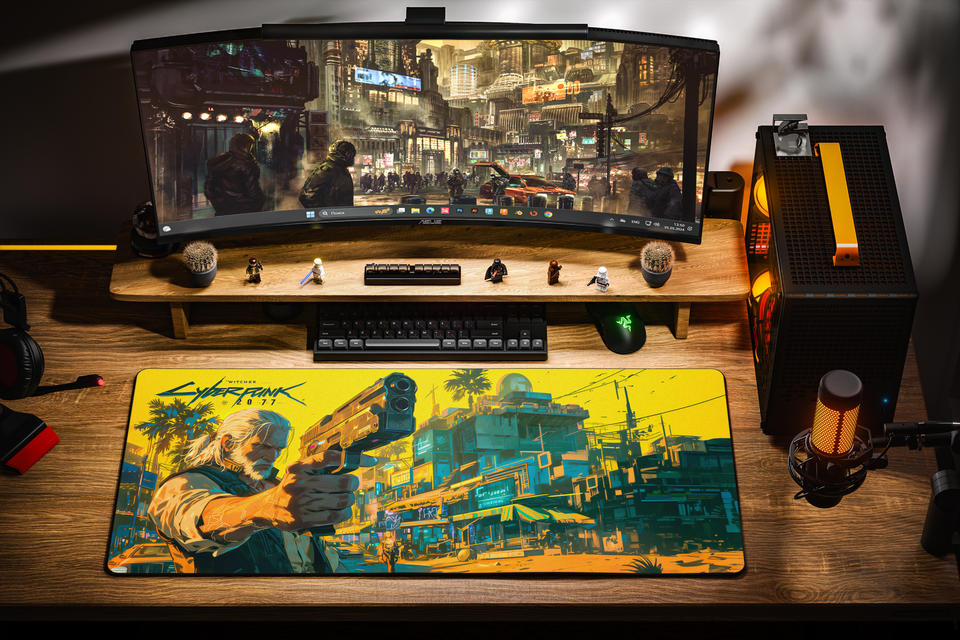 Cyberpunk Witcher 90x40см