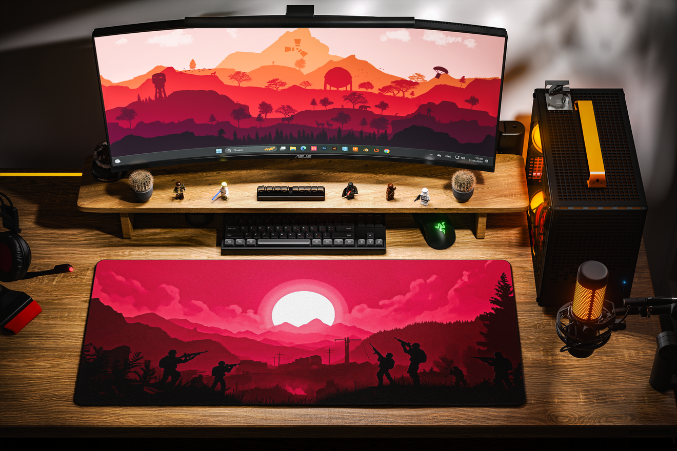 Коврик для мыши DigitalRazor RUST RED 80x30см, фото №2