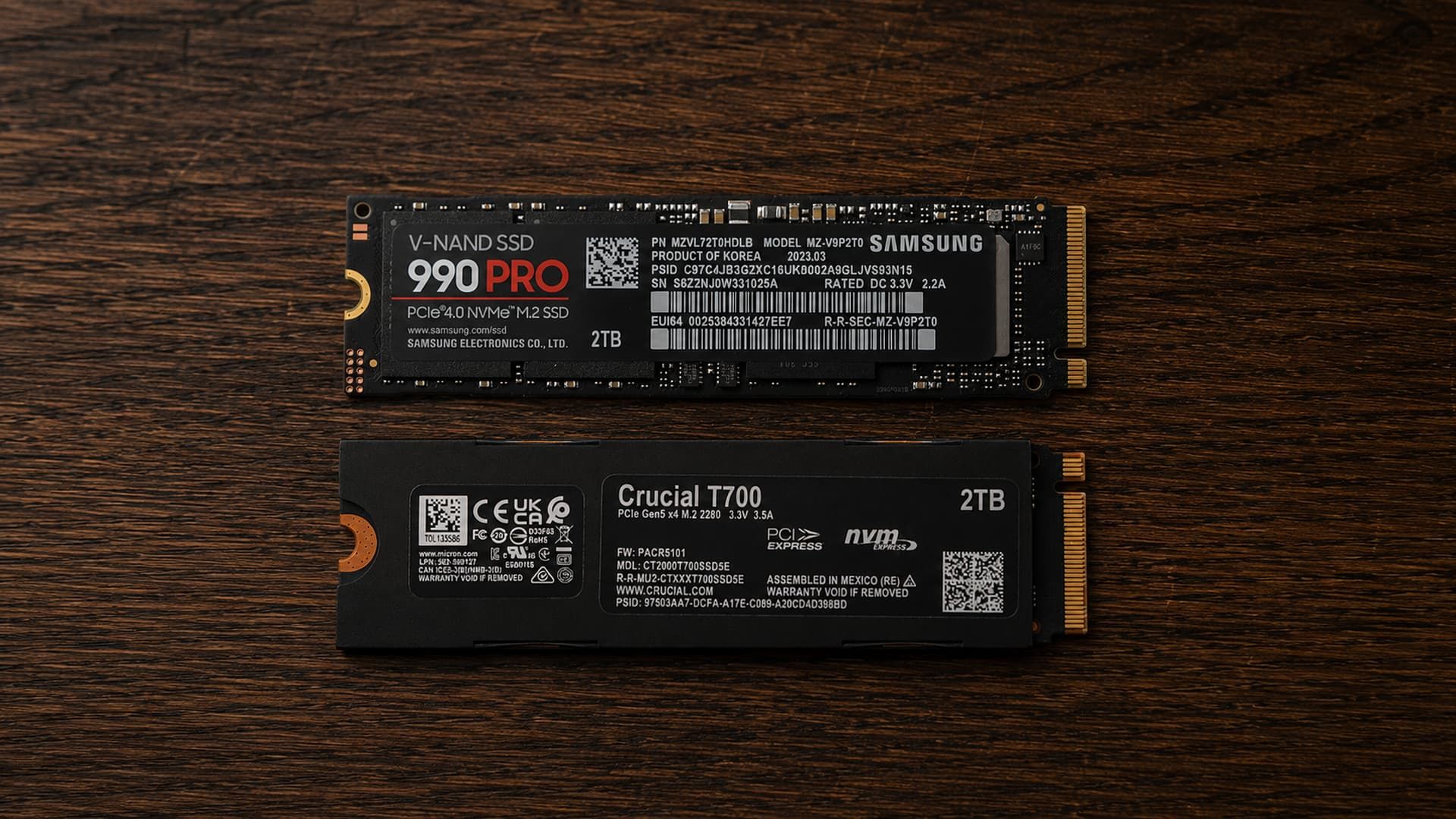 Samsung 990 PRO 2 ТБ и Crucial T700 2 ТБ