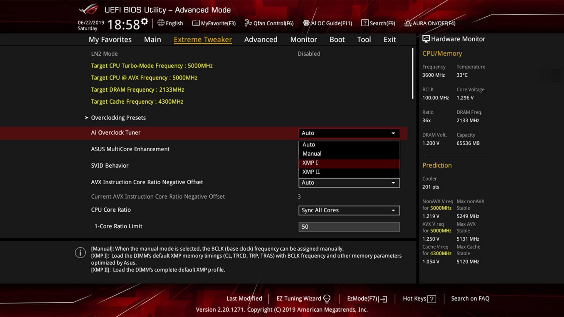 XMP в ASUS UEFI BIOS