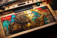Коврик для мыши DigitalRazor Fallout Stained Glass 90x40см, фото №3