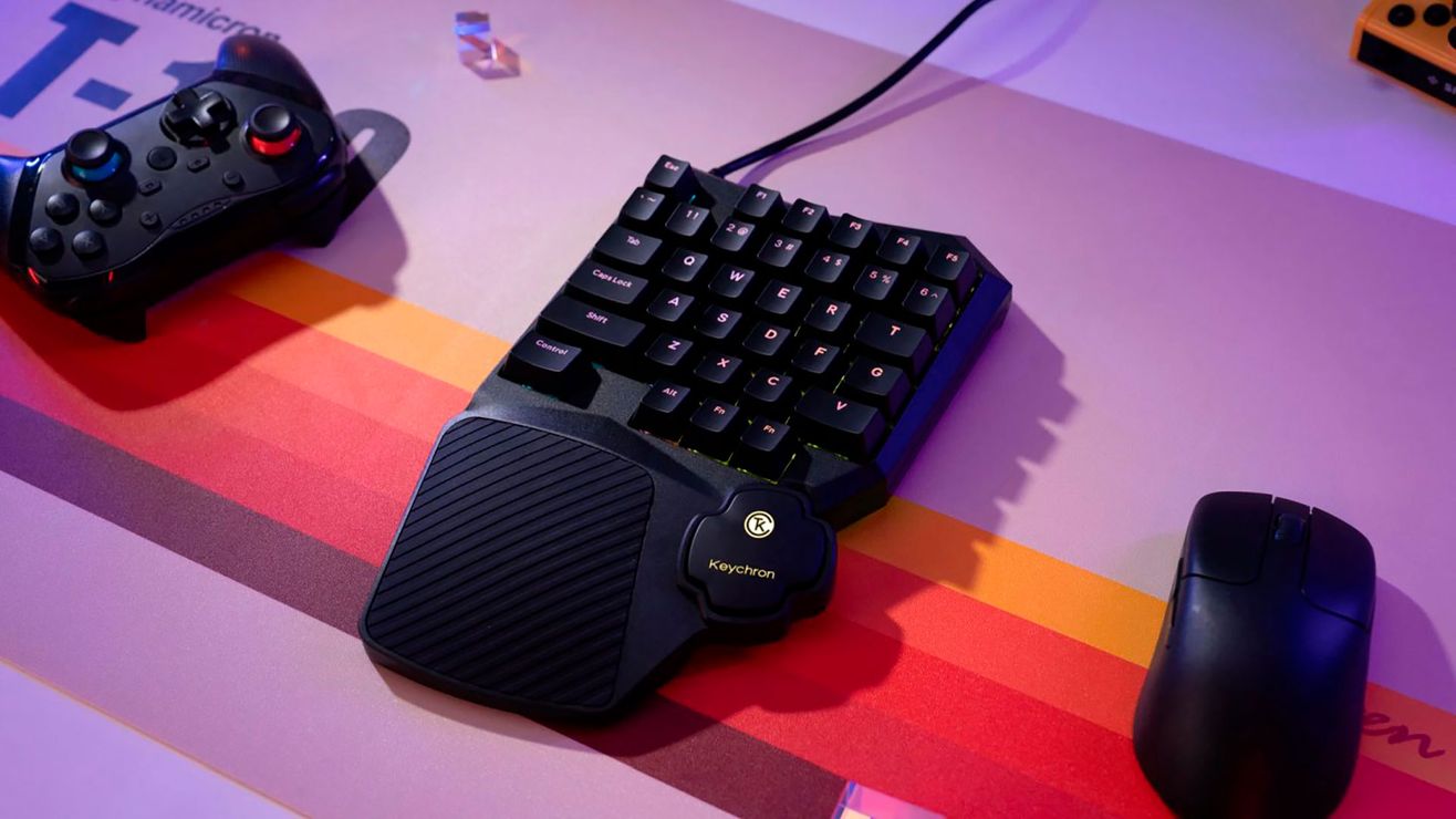 Keychron выпустила одноручную игровую клавиатуру C0 HE 8K с магнитными переключателями