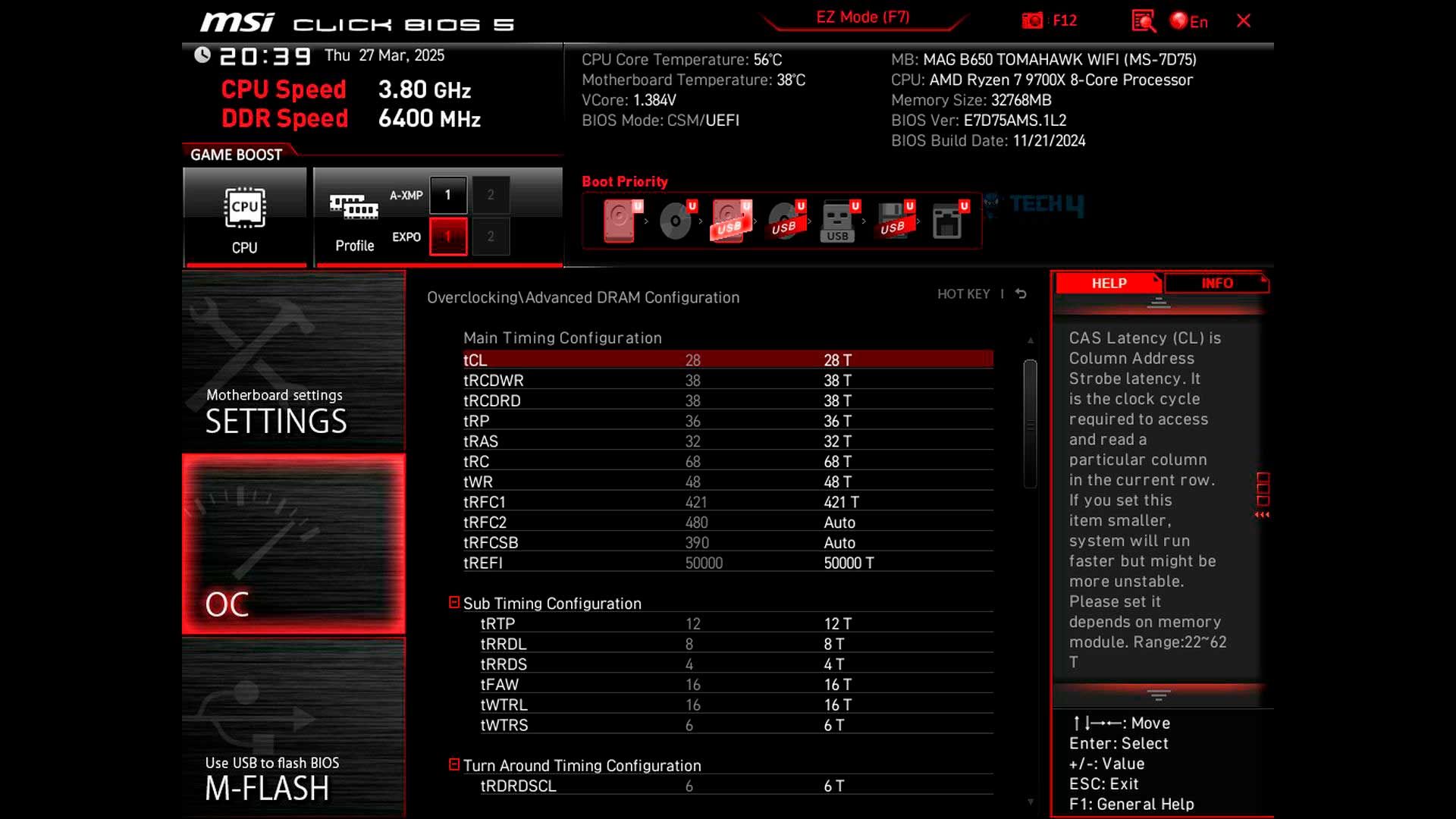 Ручная настройка таймингов в  BIOS/UEFI