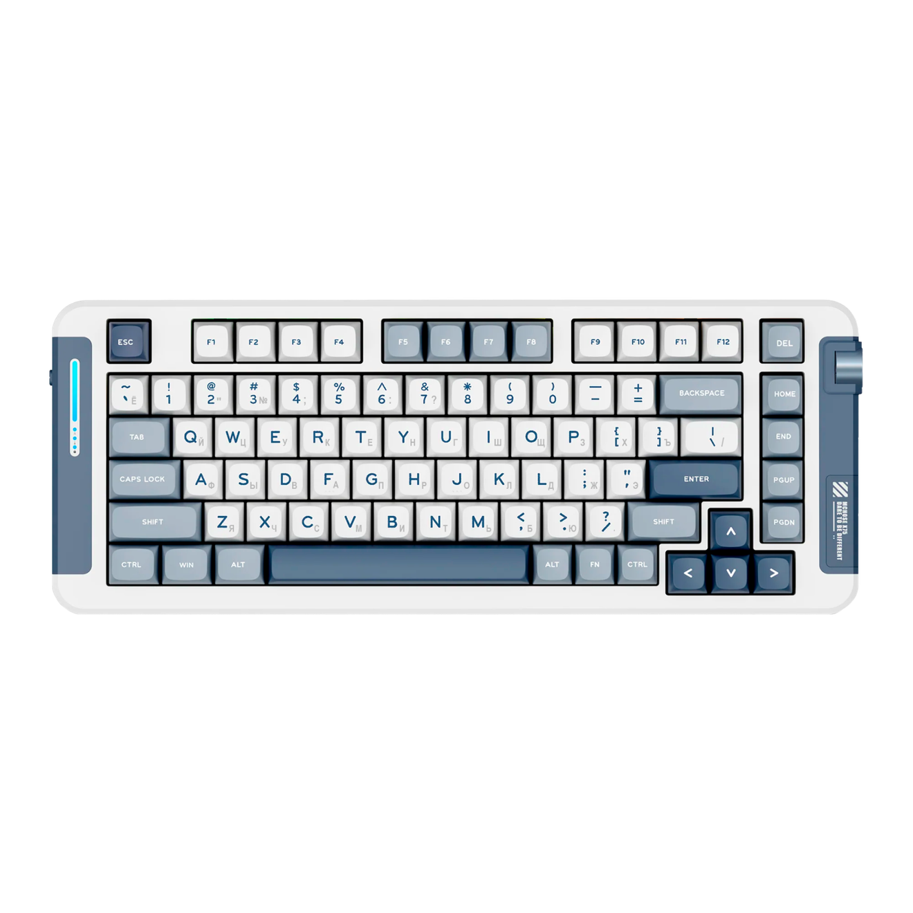 Клавиатура DigitalRazor MCHOSE X75 Icy Creamsicle Switch RGB Navy Blue RU, фото №1