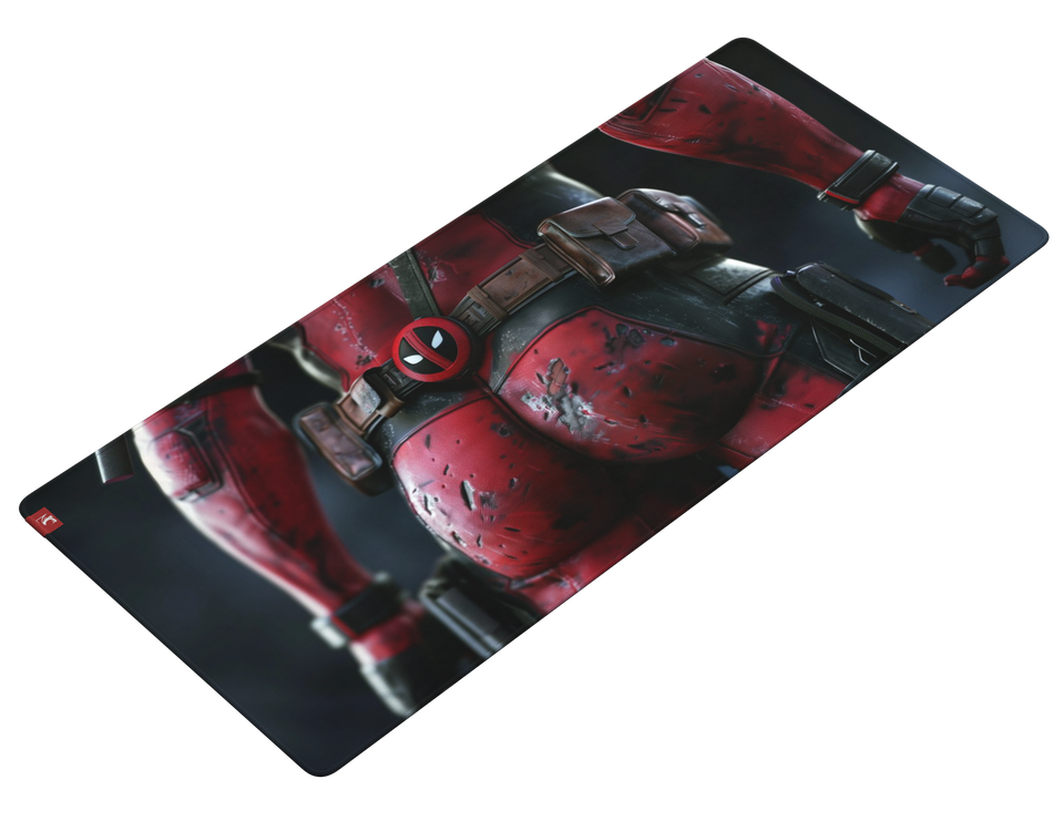 Deadpool back red-black 90x40см