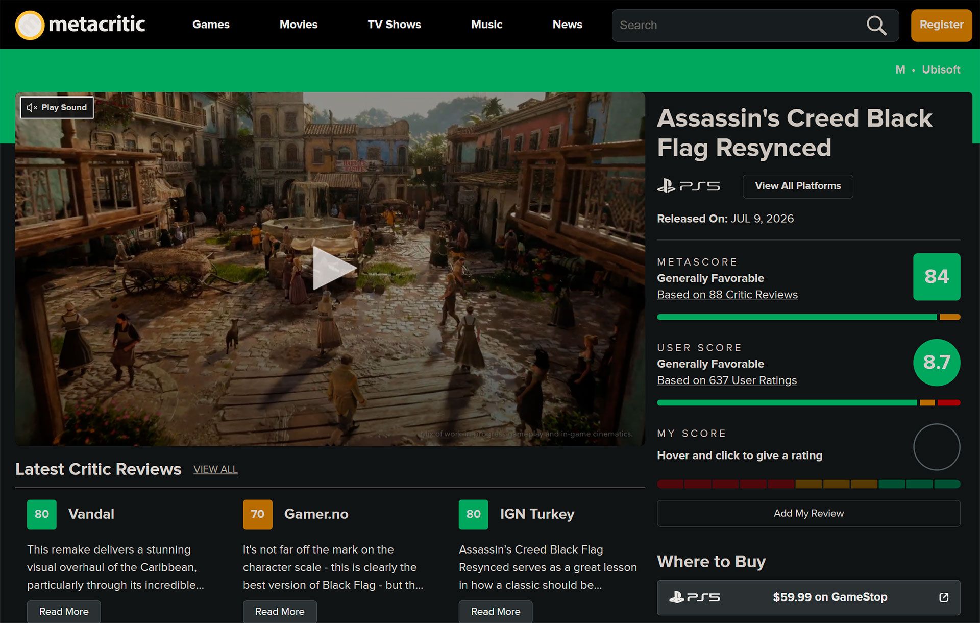 Assassin's Creed Black Flag Resynced