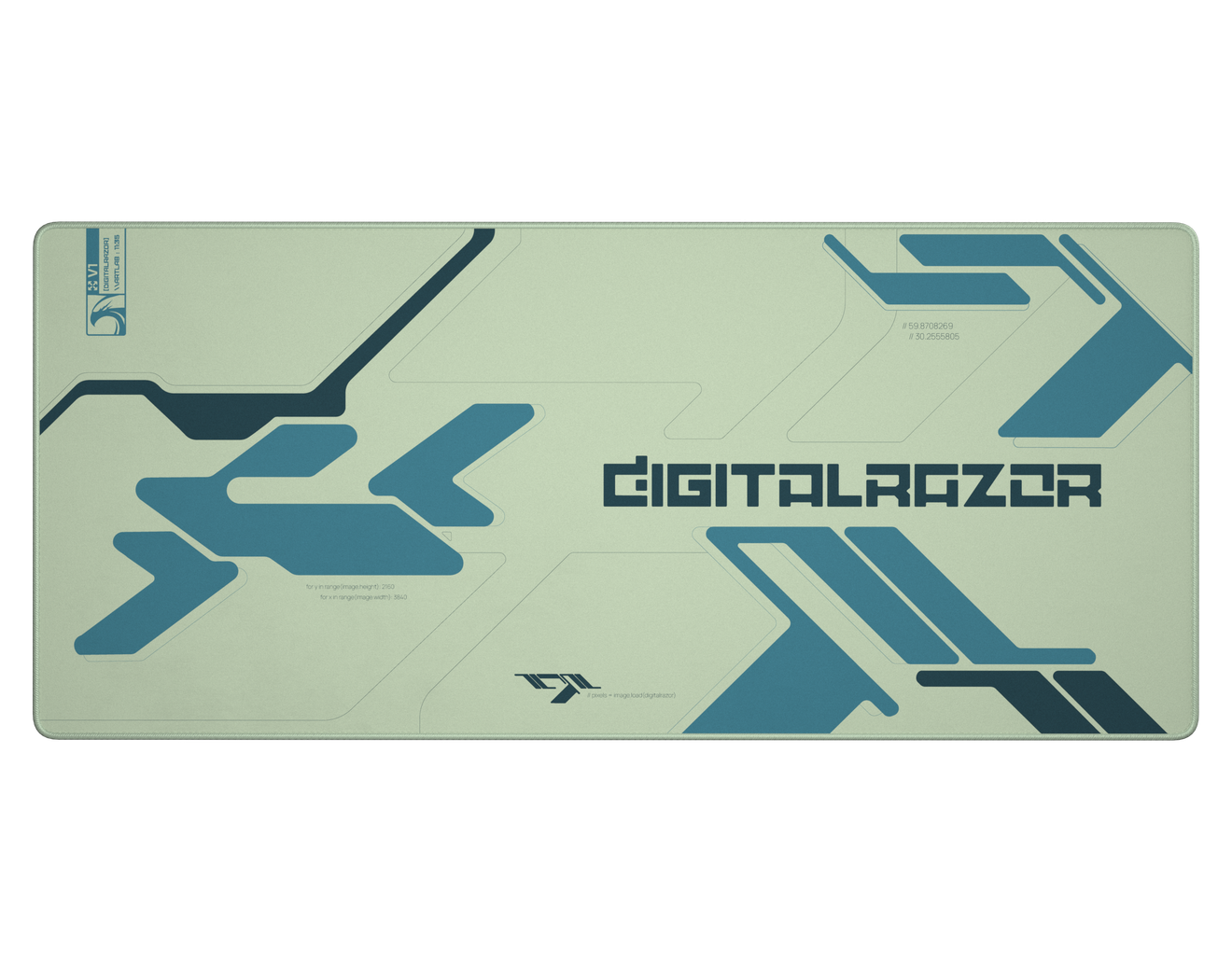 Коврик для мыши DigitalRazor Branded White Blue 90x40см, фото №5