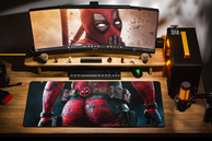 Коврик для мыши DigitalRazor Deadpool back red-black 90x40см, фото №2