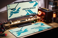 Коврик для мыши DigitalRazor Branded White Blue 90x40см, фото №4