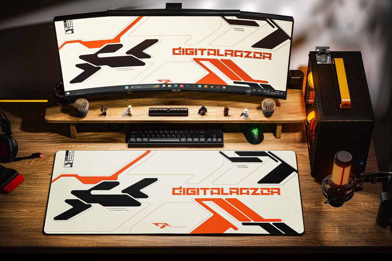 Коврик для мыши DigitalRazor Branded Orange 90x40см, фото №2