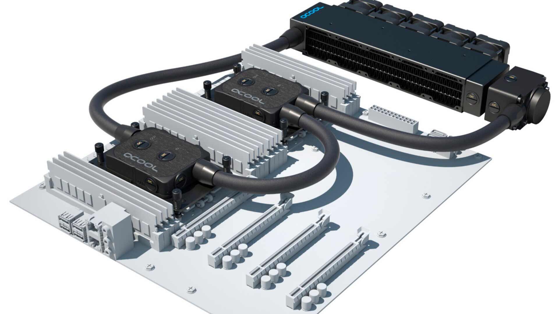 Схема серверной системы жидкостного охлаждения
