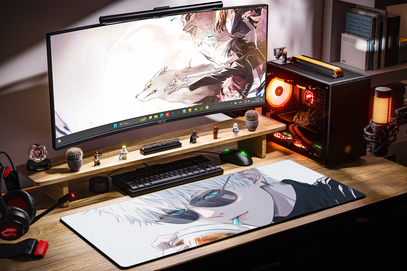 Коврик для мыши DigitalRazor Satoru Gojo white 90x40см, фото №4