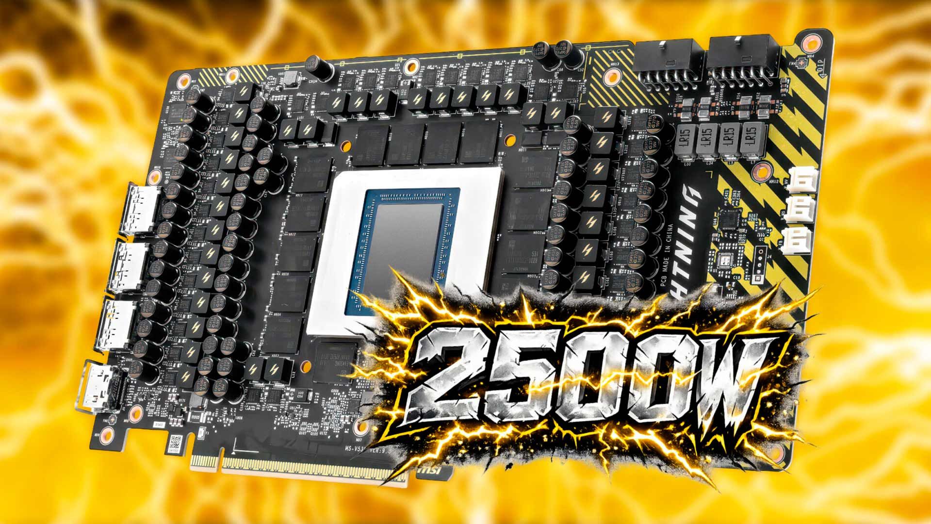 Эксперимент на 2500 Вт: оверклокер расколол кристалл видеокарты MSI RTX 5090