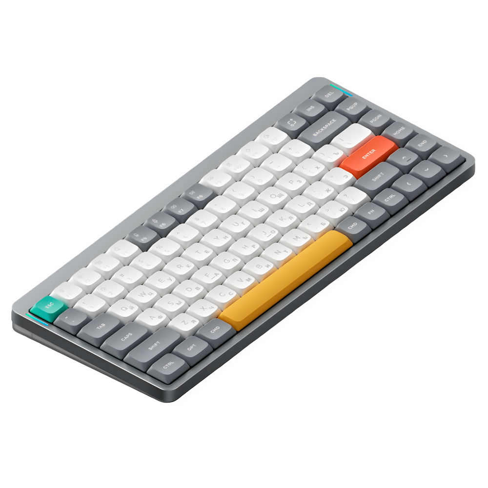 Клавиатура DigitalRazor Nuphy AIR75v2 Lunar Gray Moss RU, фото №1