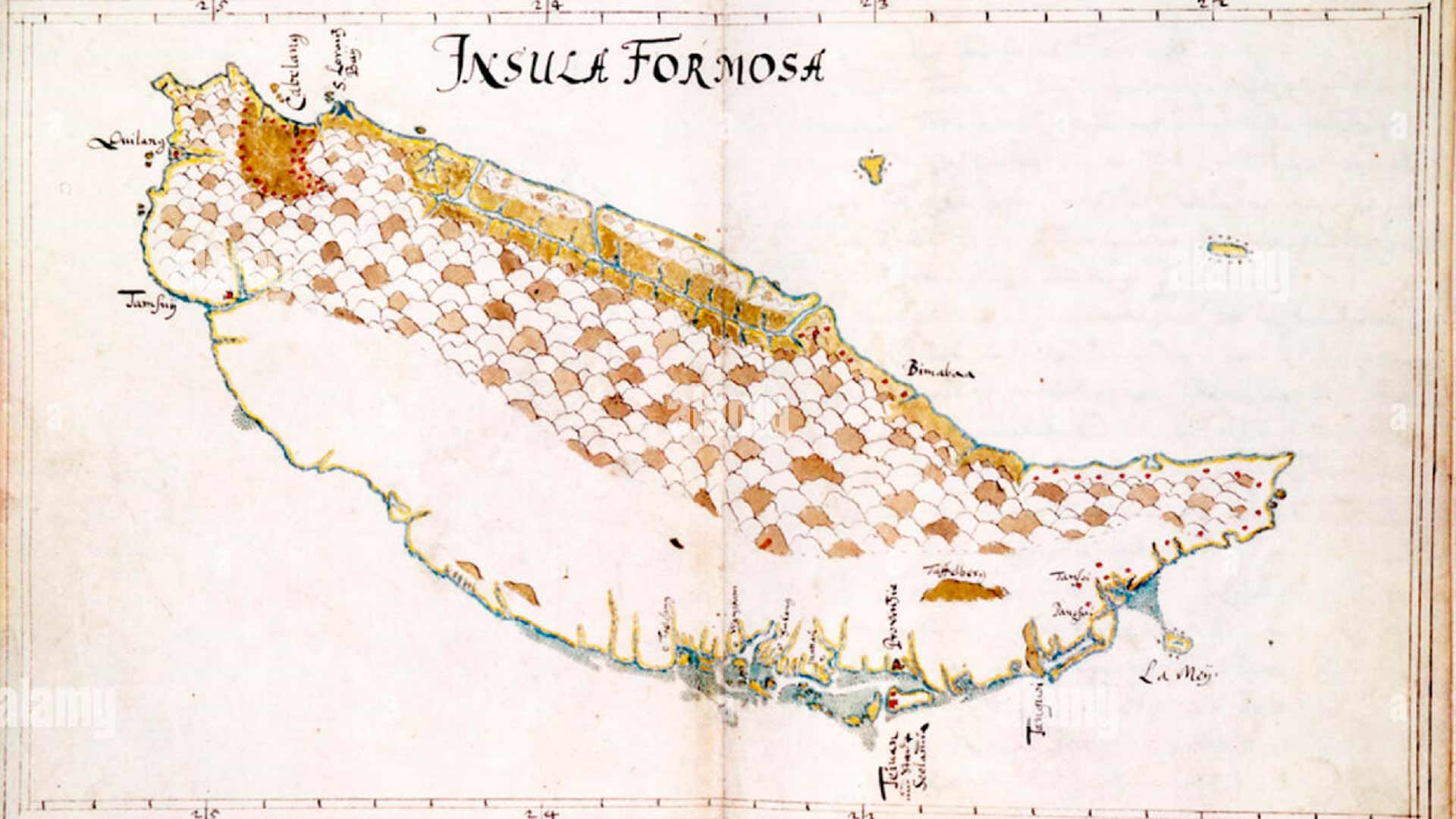Старая карта Тайваня