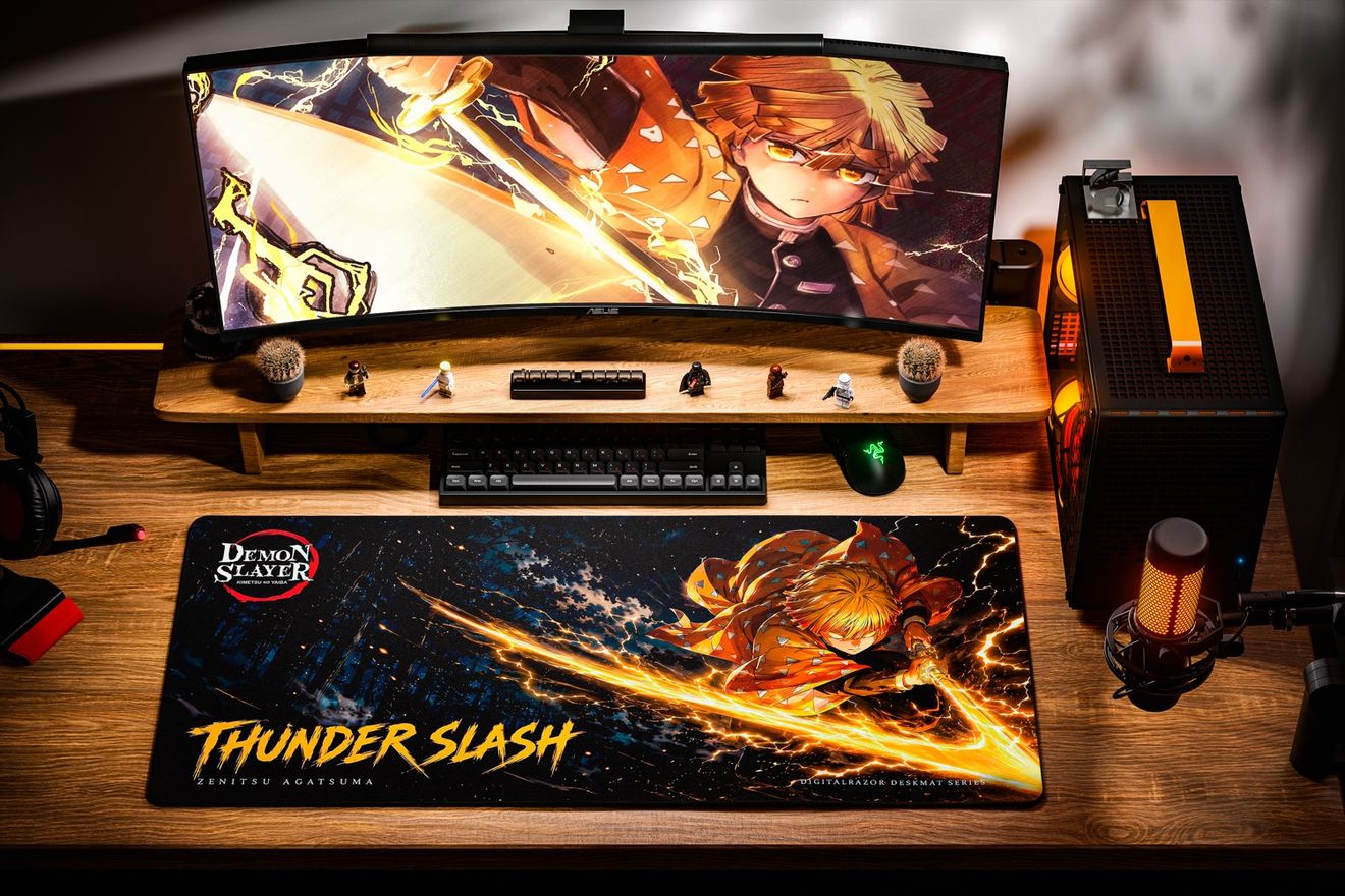 Коврик для мыши DigitalRazor DigitalRazor Demon Slayer Thunder Slash 90х40см, фото №2