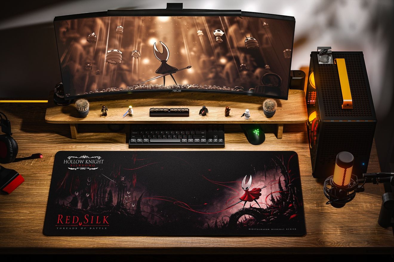 Коврик для мыши DigitalRazor DigitalRazor Hollow Knight Silksong Red Silk 90х40см, фото №2
