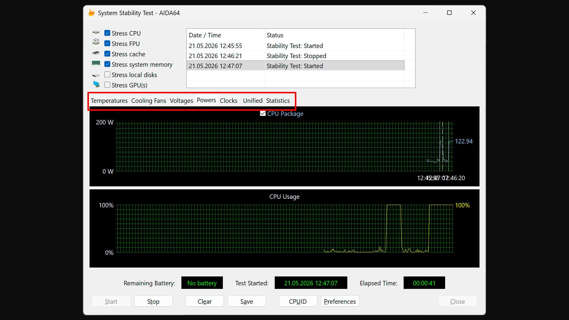AIDA64 tests