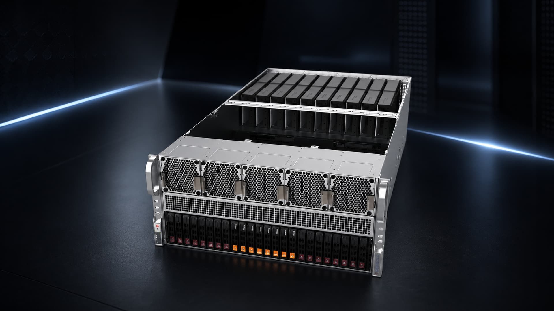 Supermicro AS-5126GS: 10 MI350P без жидкостного контура