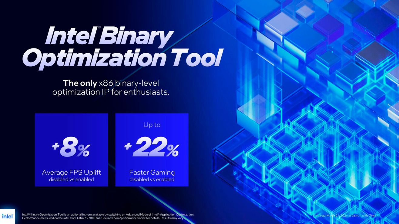 Утилита Intel Binary Optimization Tool ускоряет игры до 22%, но есть нюанс