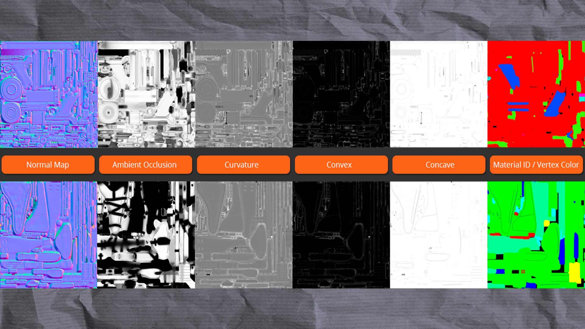 Curvature Map, Ambient Occlusion и другие карты