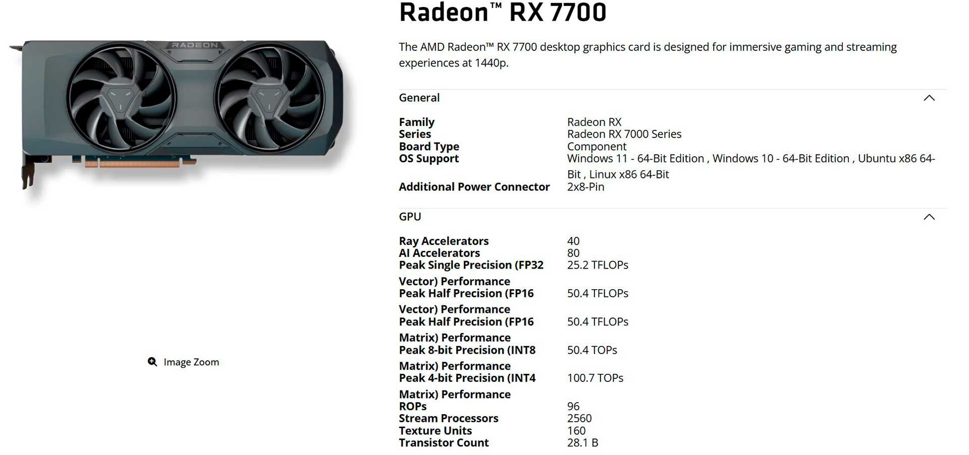 AMD Radeon RX 7700