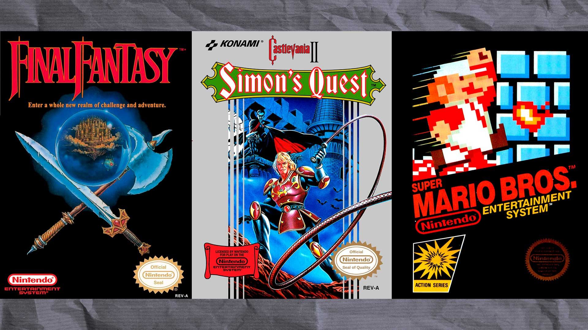 Иллюстрации с коробок игр для NES