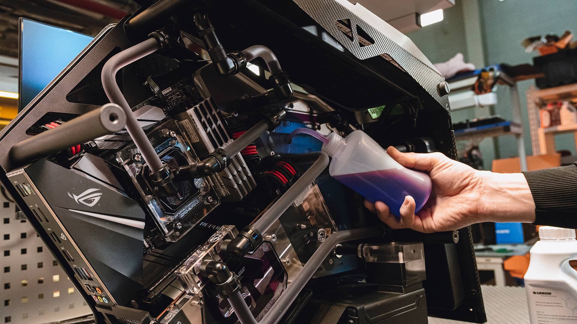 Заливка жидкости кастомной системы охлаждения