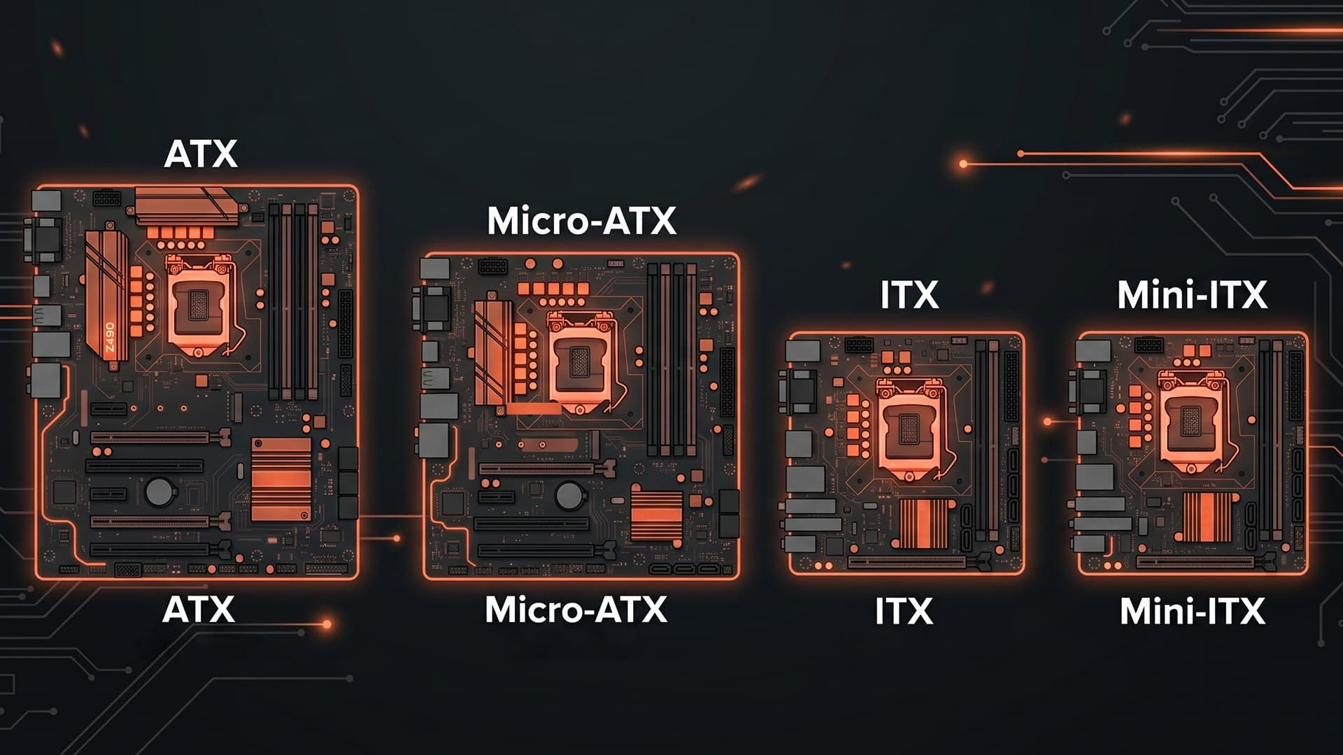 ATX, mATX, Mini-ITX